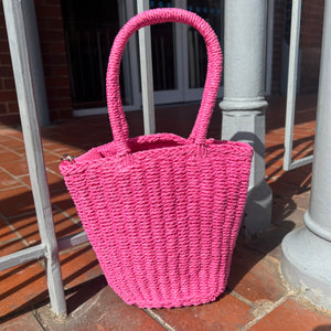 Tia Small Grab Basket Bag With Strap