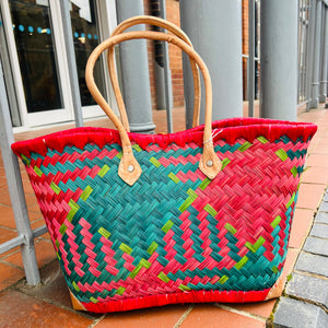 Elise Small Deluxe Teal/Red Basket