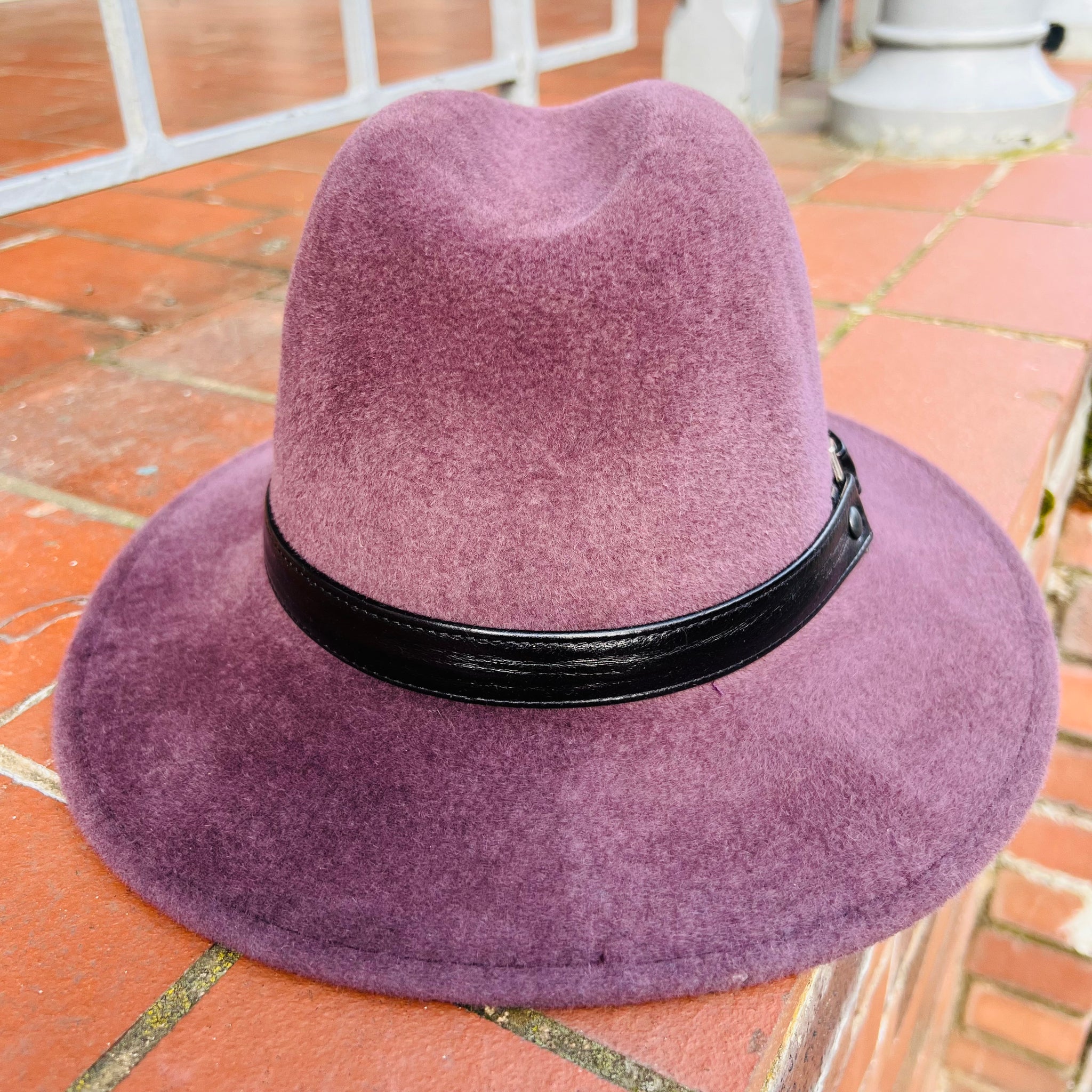 Plum Fur Felt Christie’s Fedora Hat