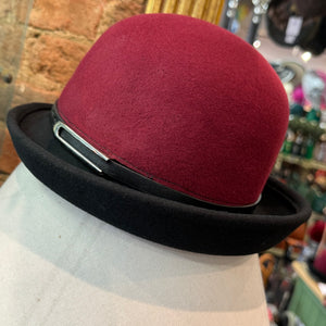 Tansy TwoTone Cloche Hat With Buckle