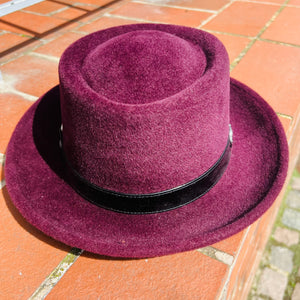 Blackcurrant Fur Felt Pork Pie Hat