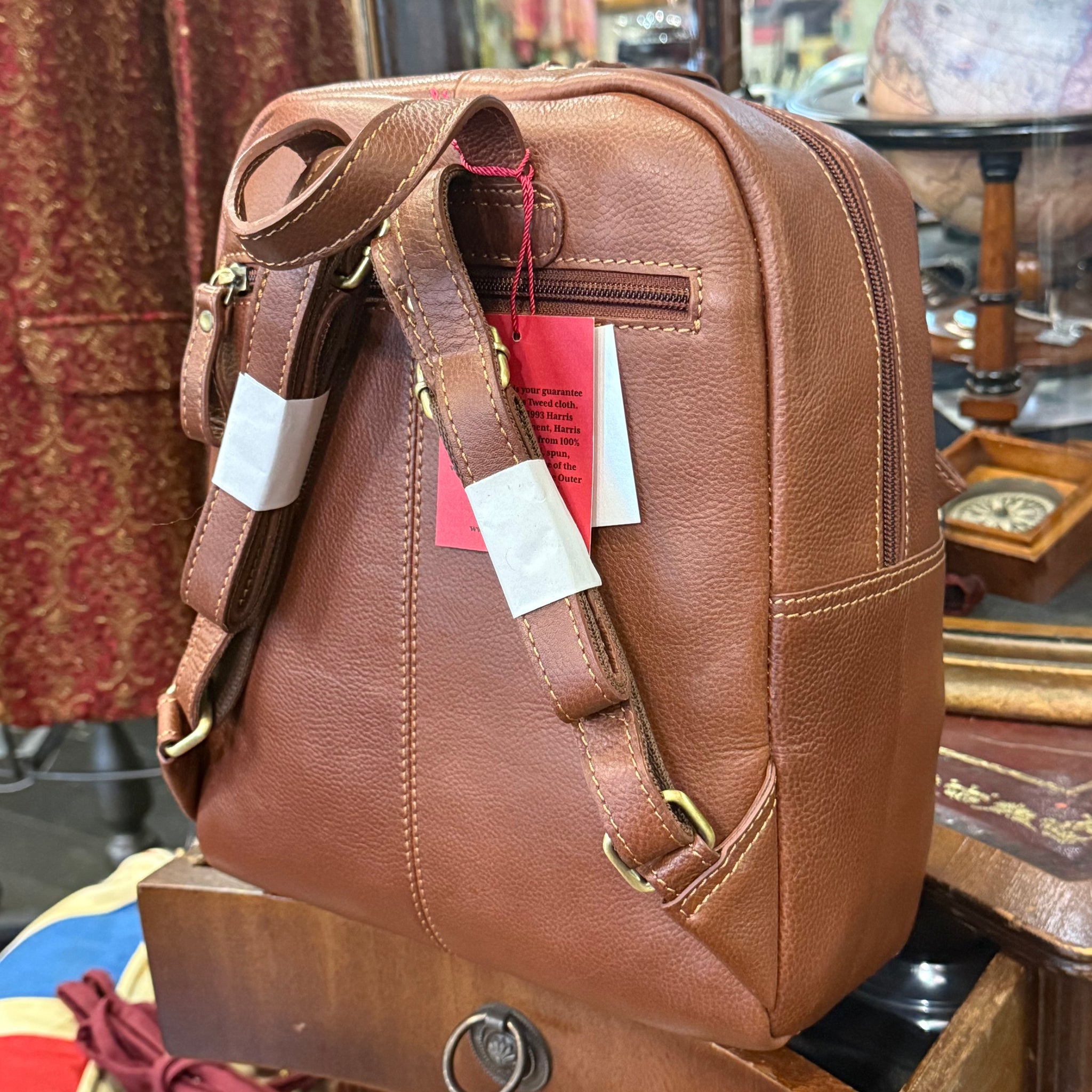 The Alice Ruck Sack Leather & Harris Tweed Bag