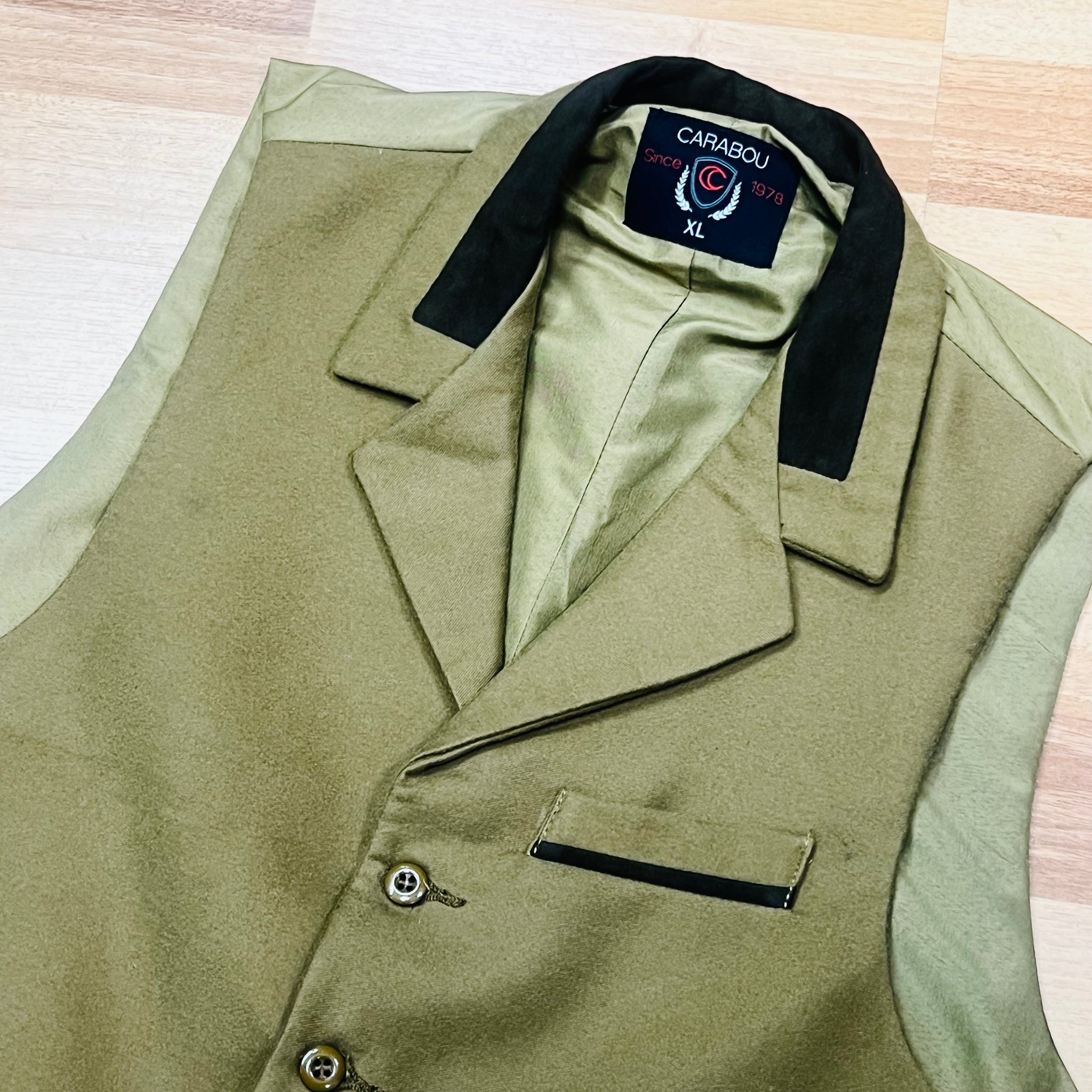 Camel Moleskin Waistcoat by Carabue (XL)