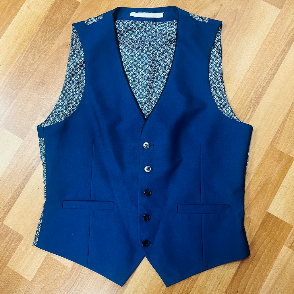 Navy Waistcoat with Black Trim (Medium)