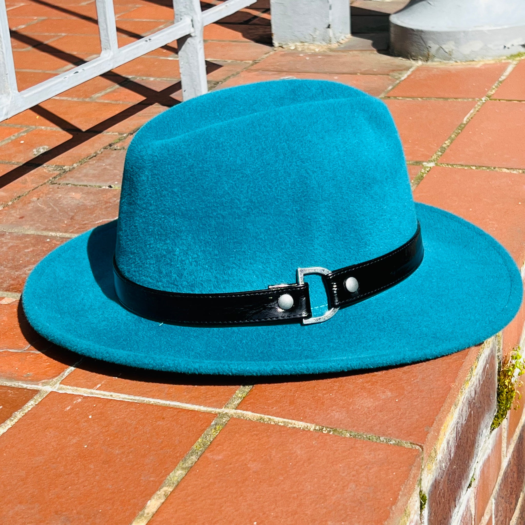 Turquoise Fur Felt Christie’s Fedora Hat