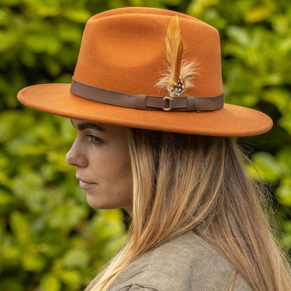 Ranger Style Wool Fedora Hat