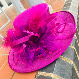 Louisa Sinamay Hat With Large Feather Flower