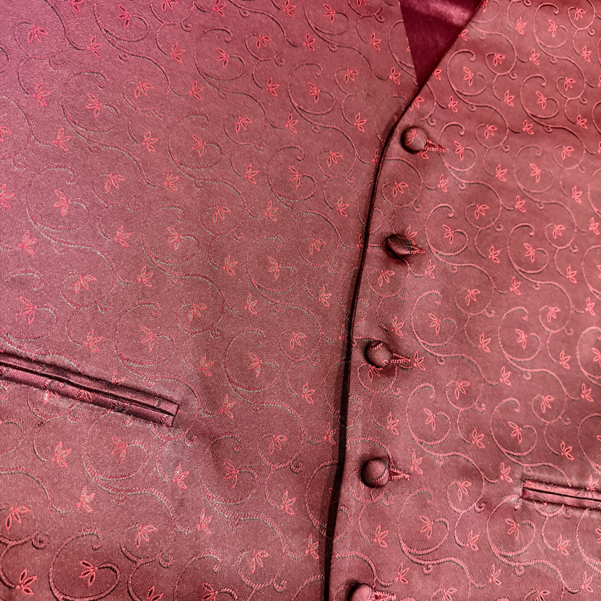 Burgundy Waistcoat by Thomas Nash (XL)