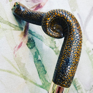 Snake Head Topped Walking Cane