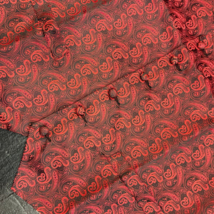 Waistcoat - Red/Black Paisley (Large)