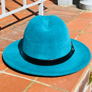 Turquoise Fur Felt Christie’s Fedora Hat