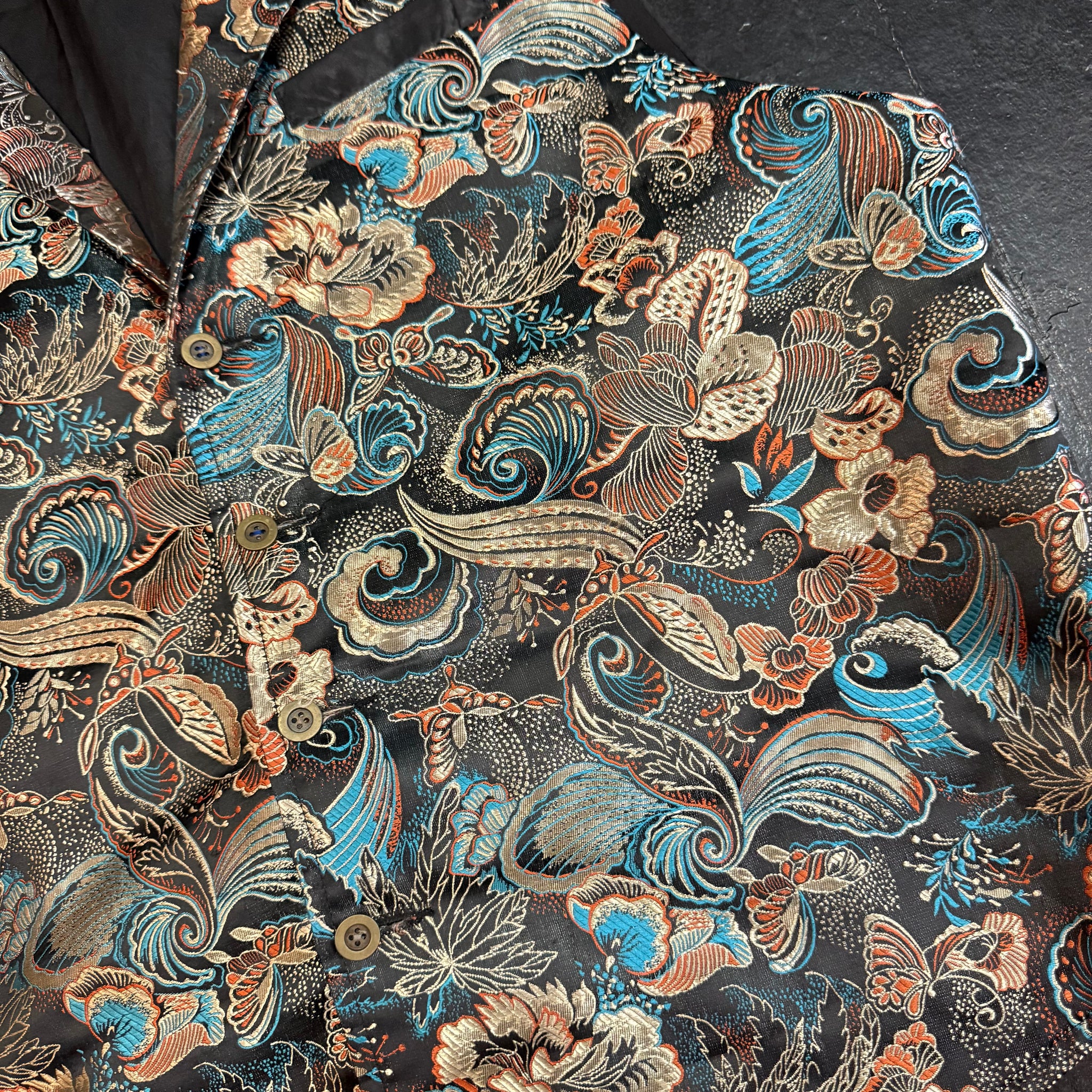 Waistcoat - Gold/Teal/Black (L)