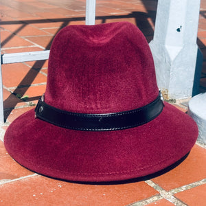 Raspberry Fur Felt London Trilby