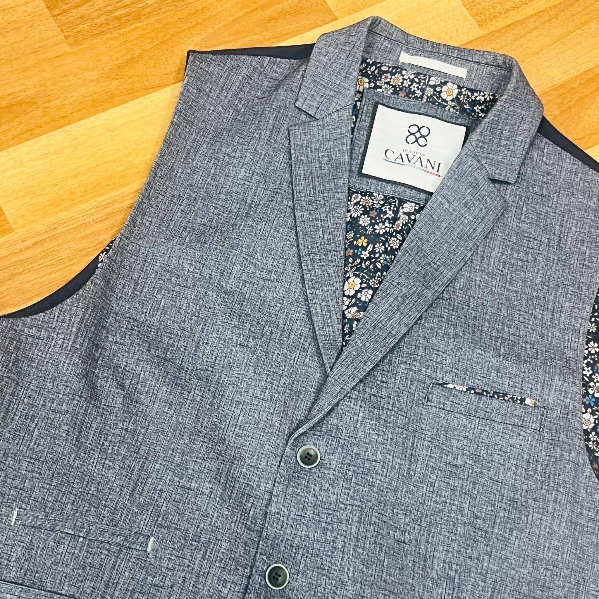 Waistcoat - Grey/Navy - Cavani 40R