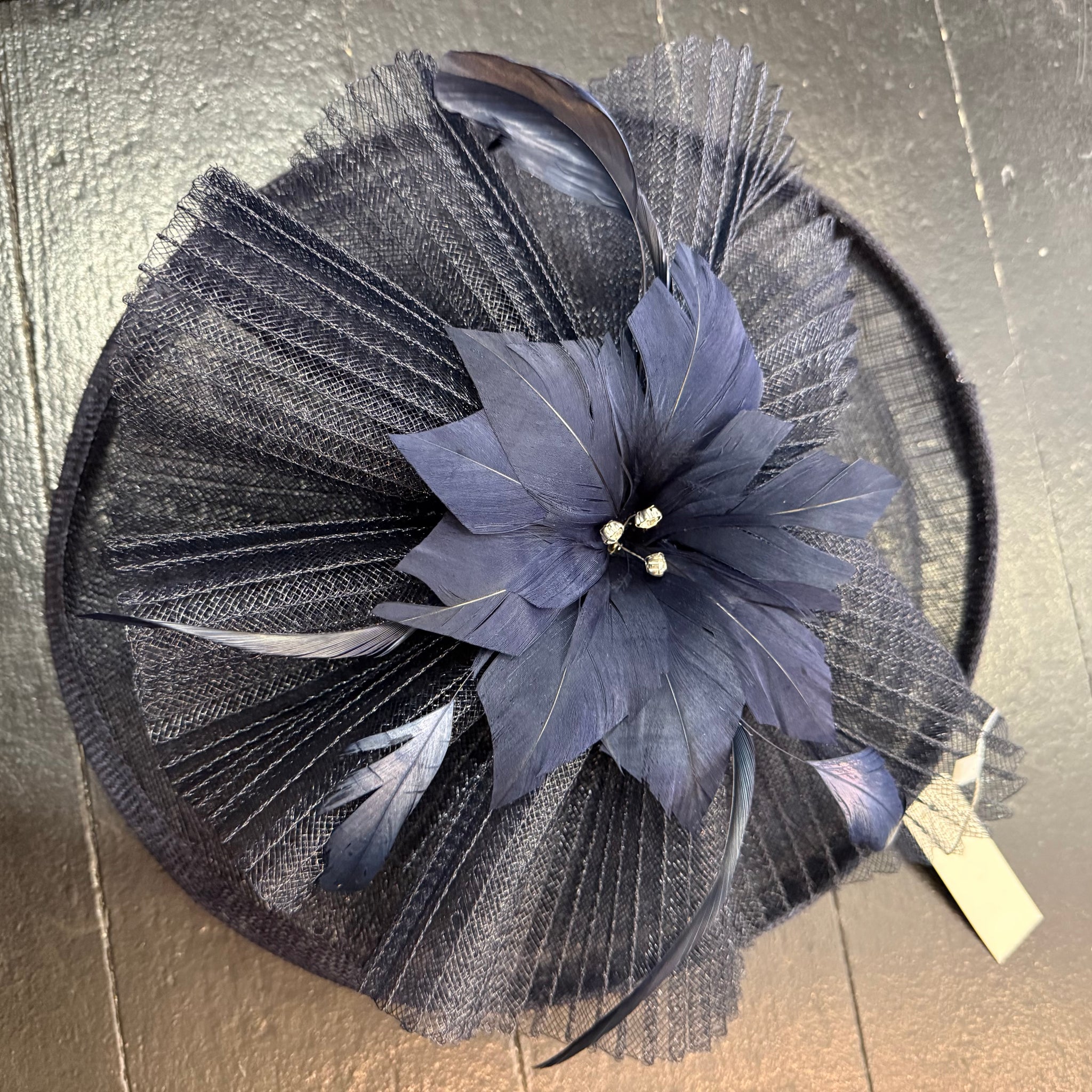 Jessie Sinamay Fascinator With Feather Flower