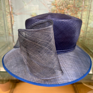 Wide Brim Blue Sinamay Zarah Hat