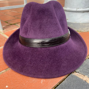 Sam Spade Blackcurrant Fur Felt Trilby Hat