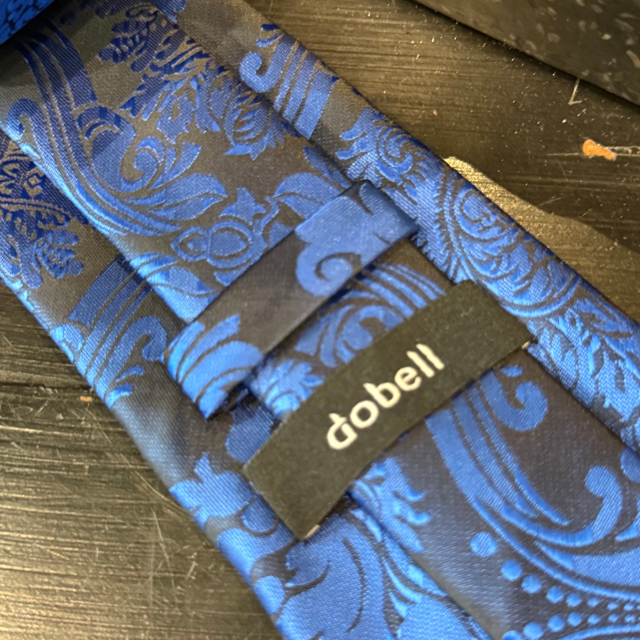 Black & Royal Blue Waistcoat Tie & Pocket Square Set