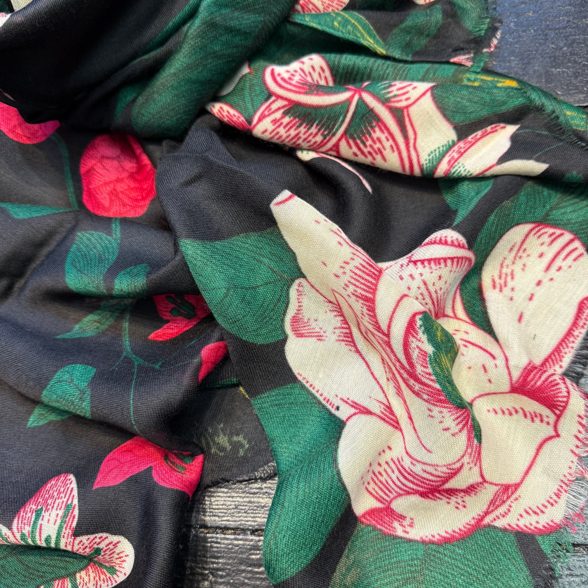 Scarf - Bold Camellia Flower
