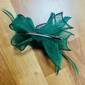Samantha Sinamay and Feather Bow Fascinator