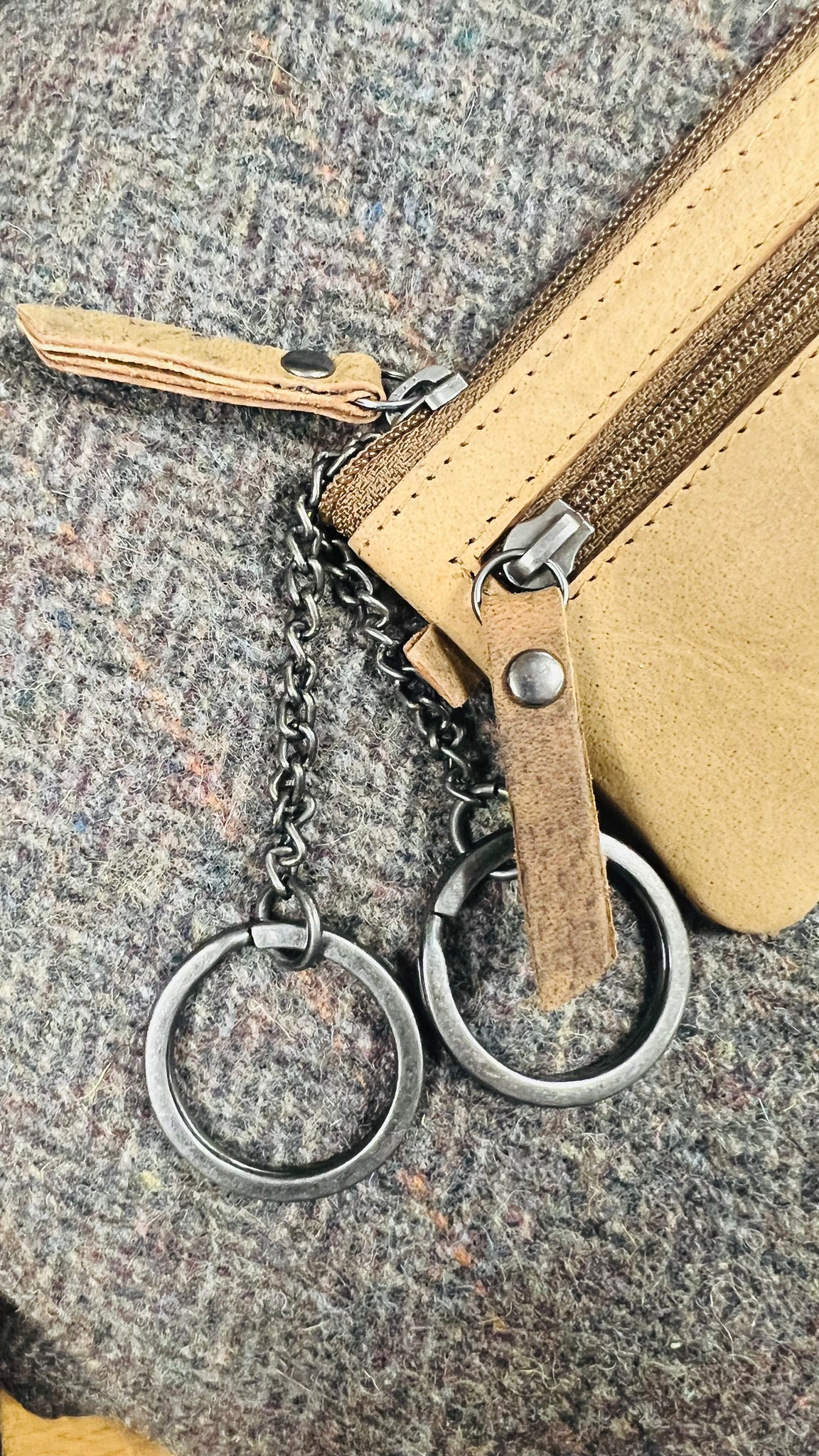 Genuine Hunter Leather Keyring & Cardholder