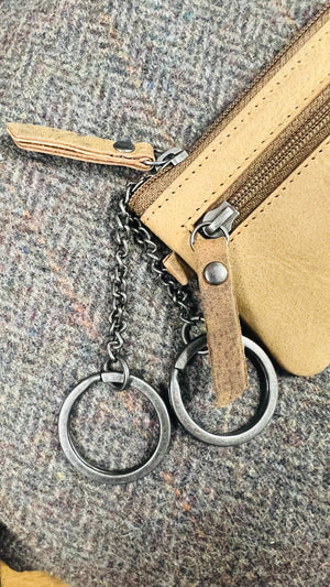 Genuine Hunter Leather Keyring & Cardholder