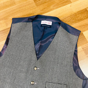 Waistcoat - Cream/Brown Dogtooth (Med)