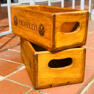 Wooden Prosecco Storage Boxes (Set of 2)