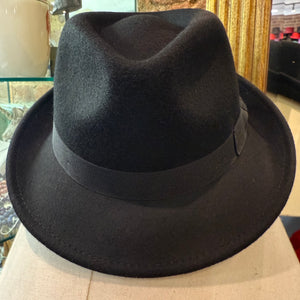 The Clarke Black Wool Classic Trilby Hat