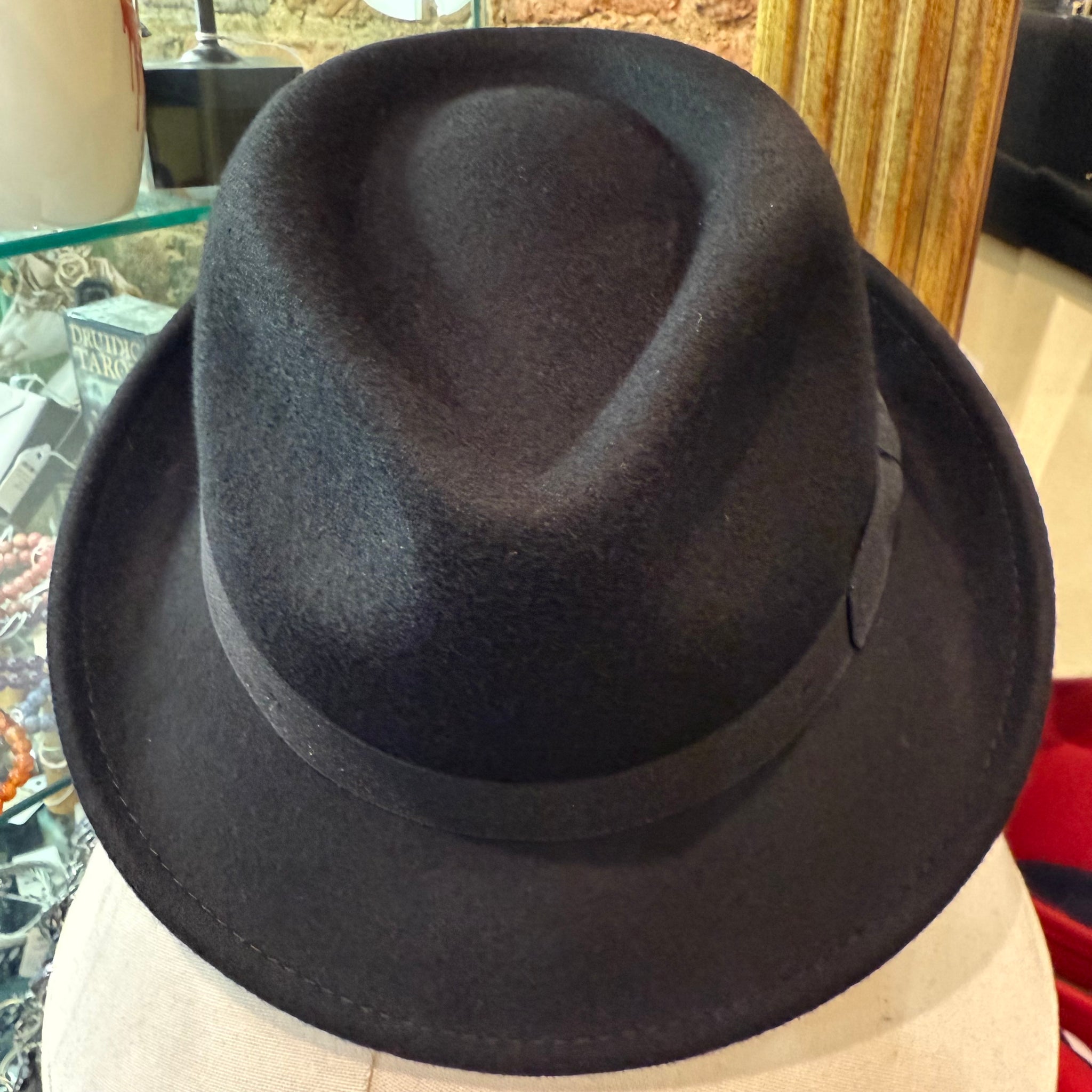 The Clarke Black Wool Classic Trilby Hat