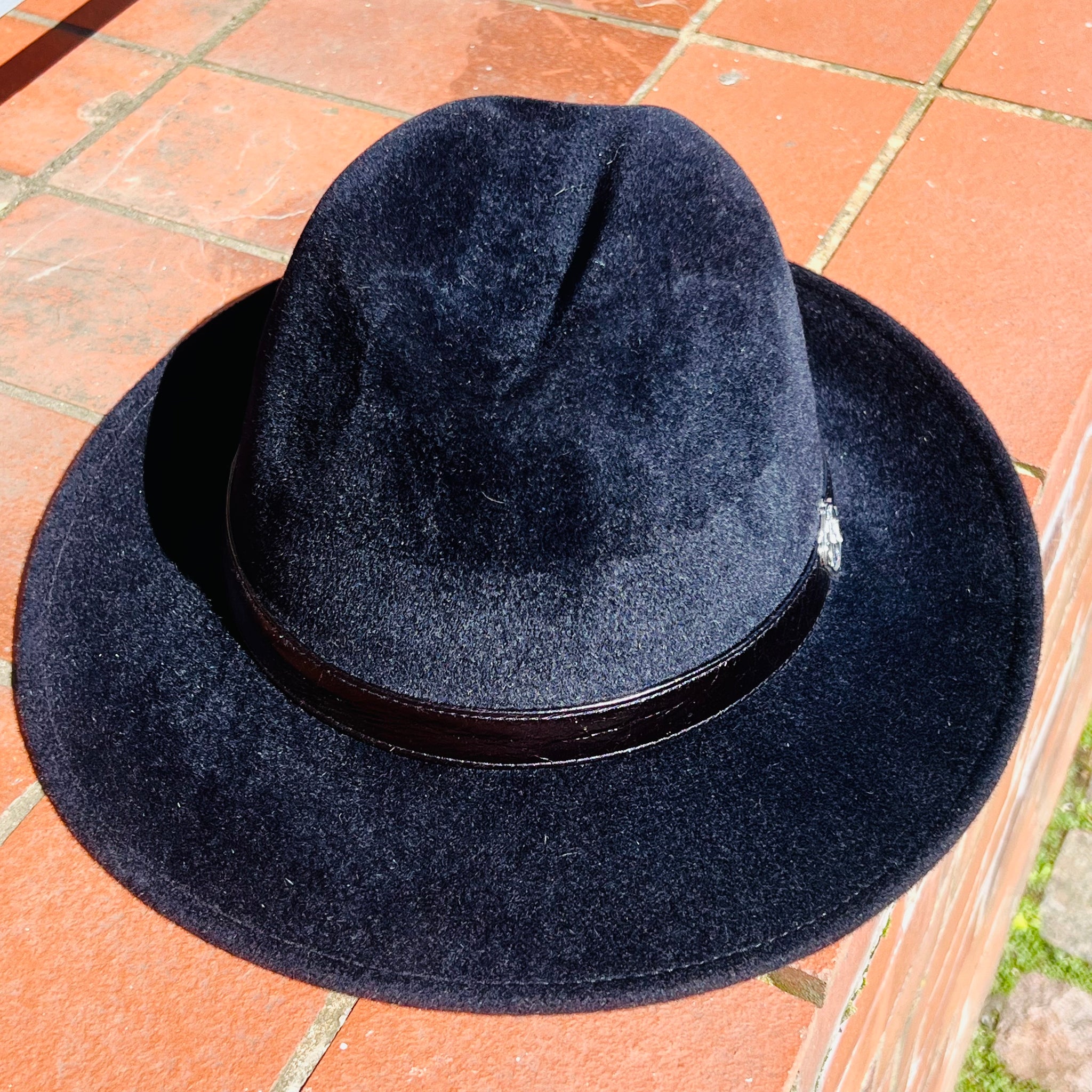 Black Fur Felt Christie’s Fedora Hat