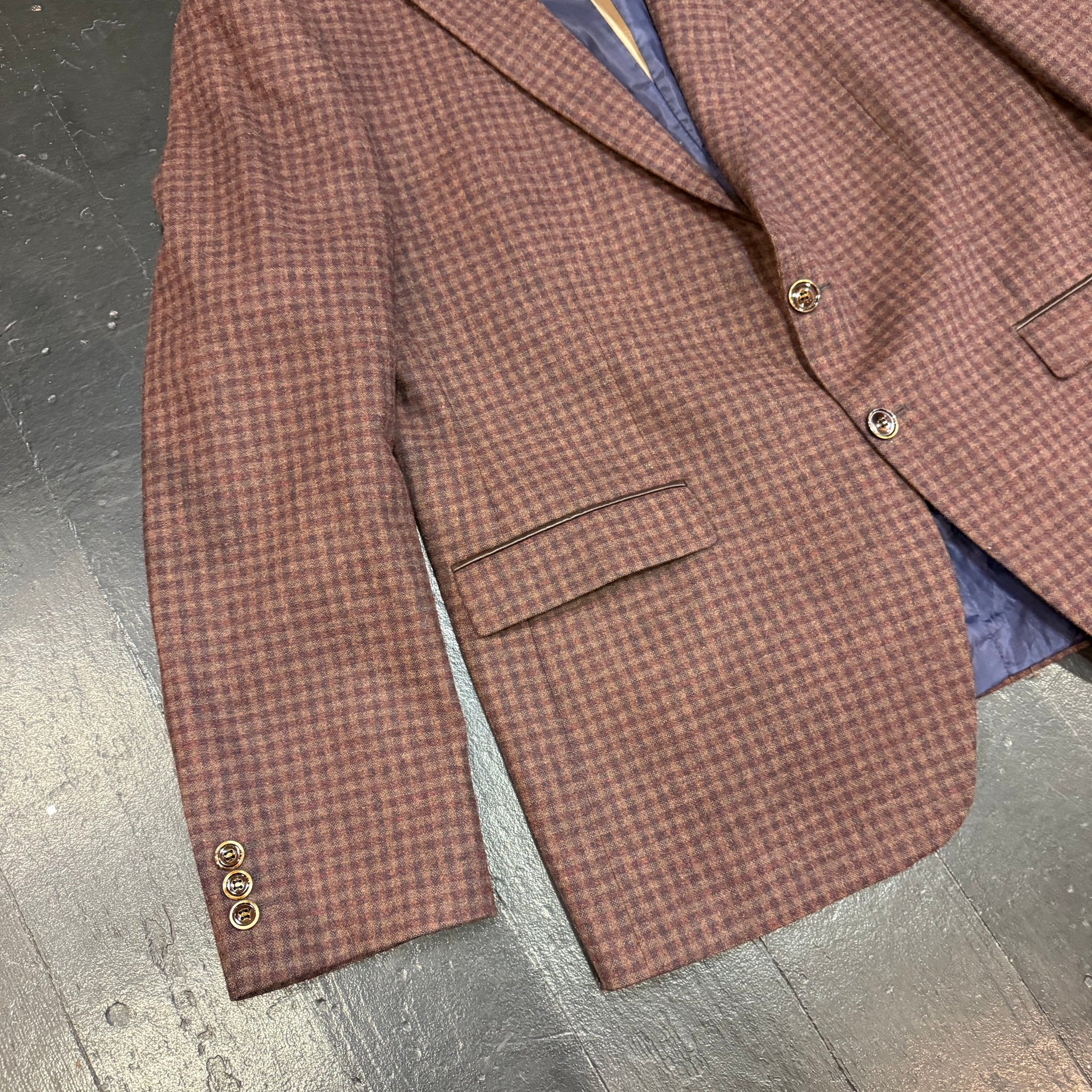 Brown Check Benetti Jacket 44R