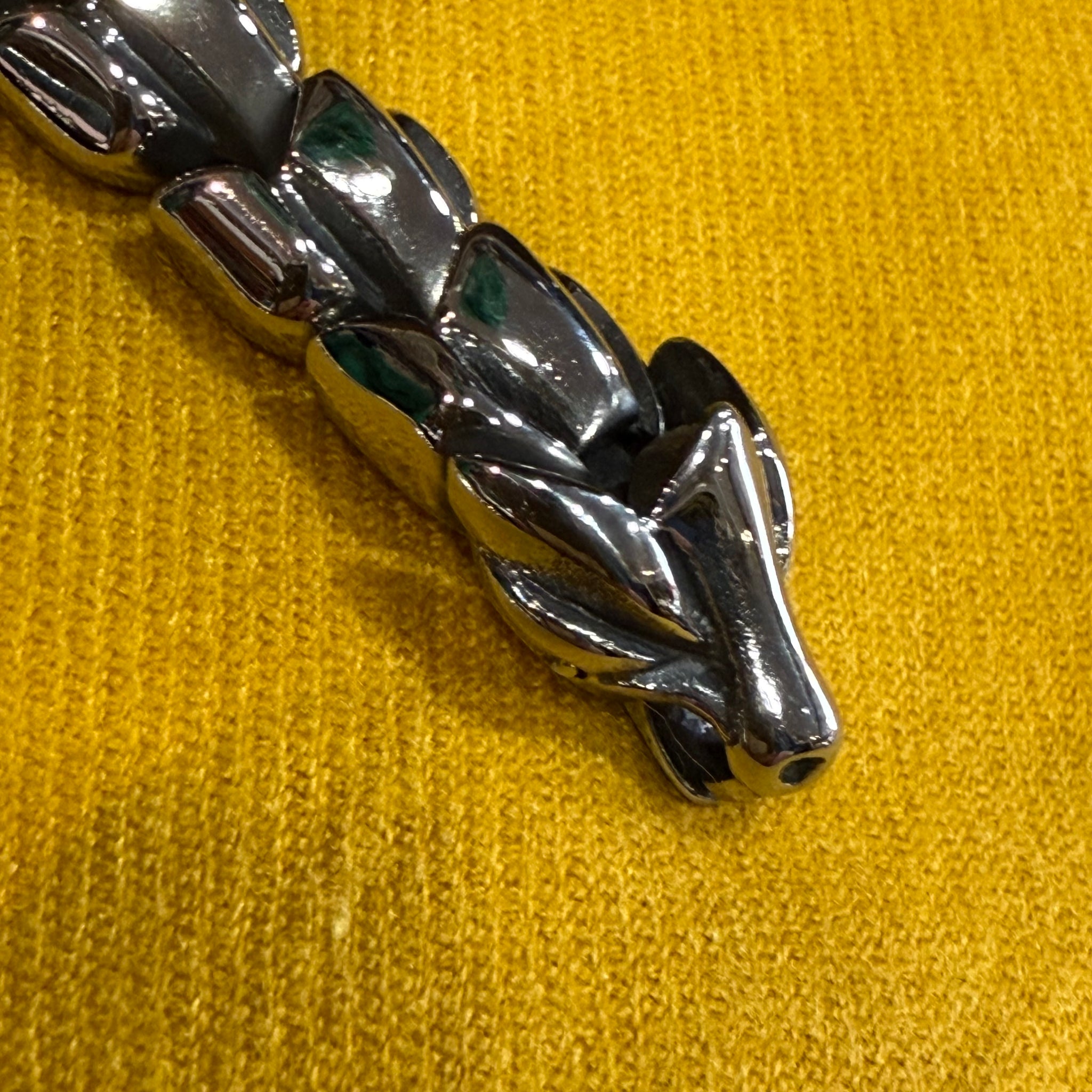 Polished Steel Bracelet - Flexi Dragon