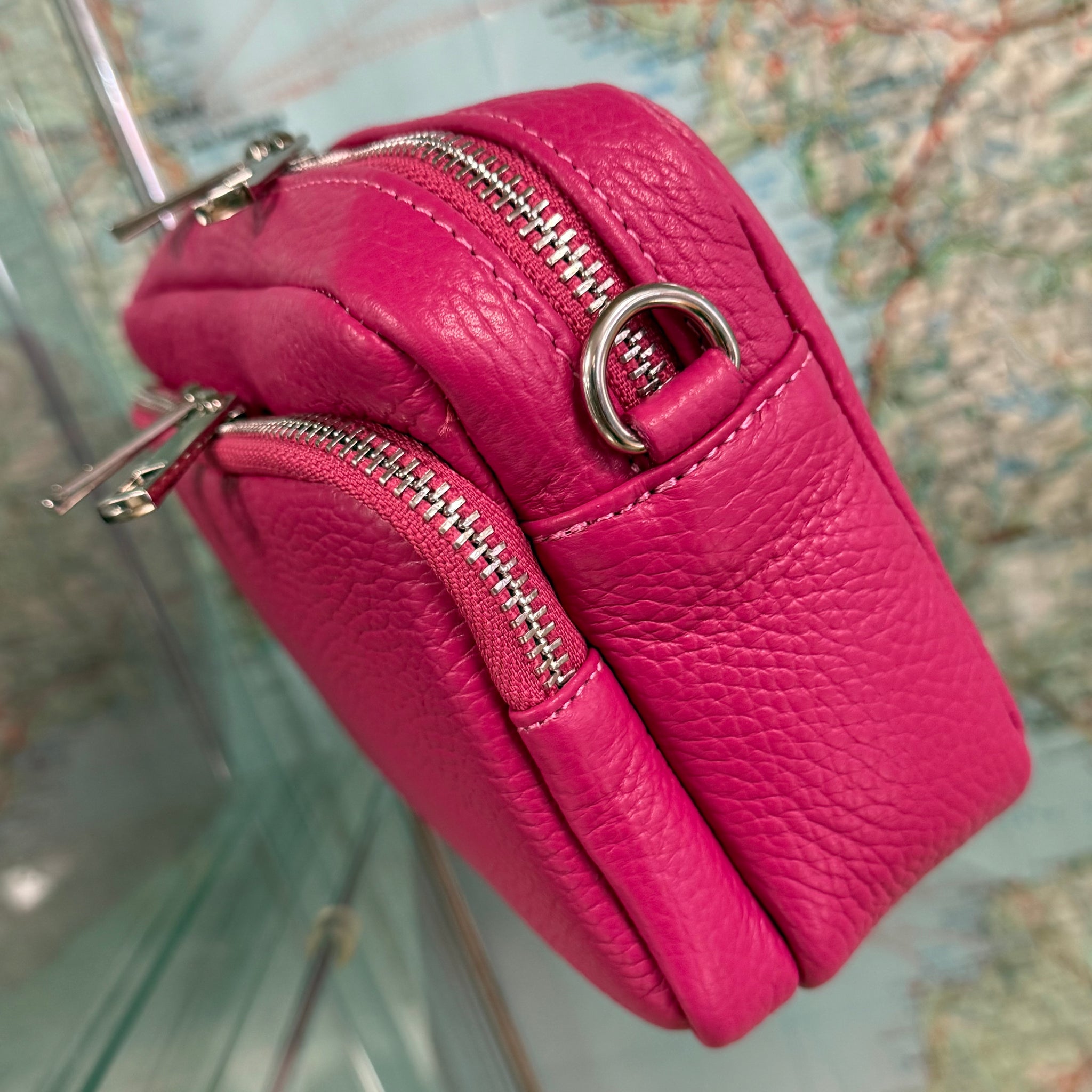 Libby Leather Front Pocket Crossbody Bag