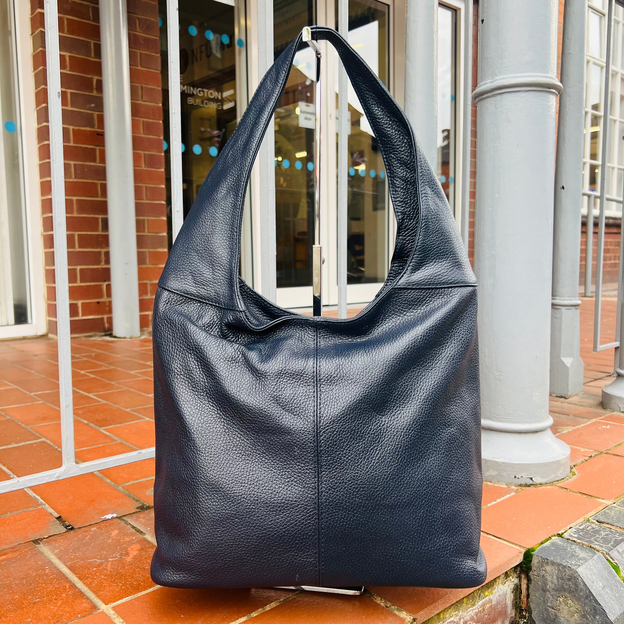 Leather Shoulder Hobo Bag