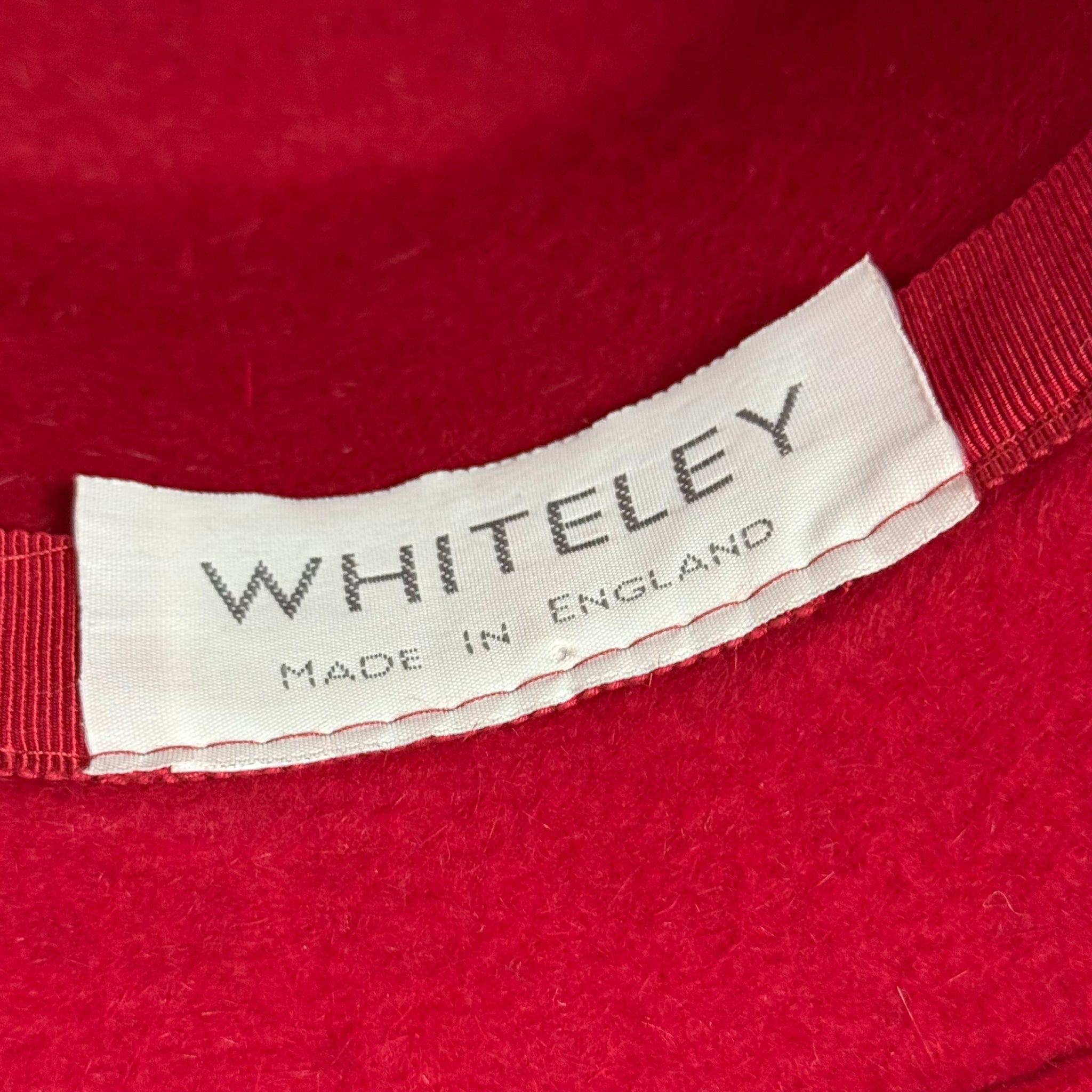 Zoe Red Wool Cloche Hat With Feathers