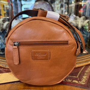 LuLu Round Leather Crossbody Bag