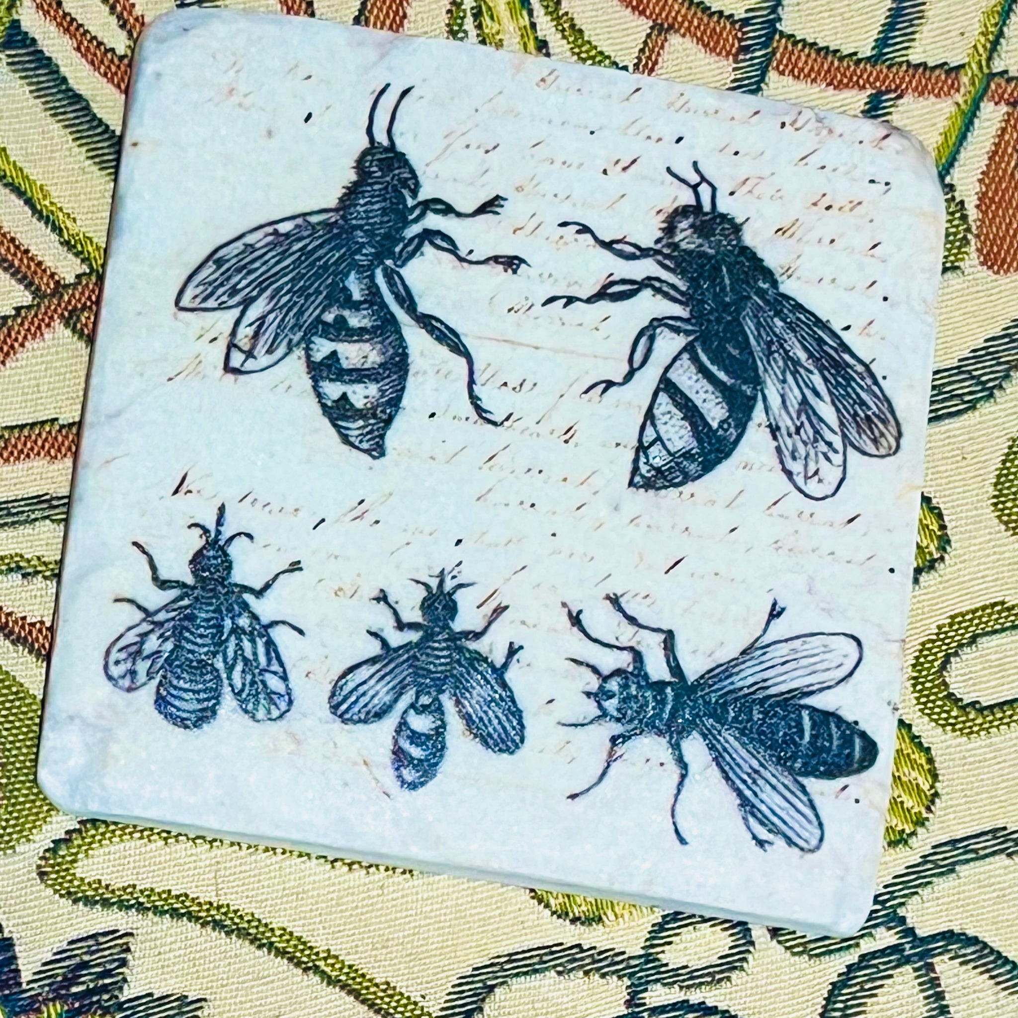 Set of Four Bee Drinks Coasters