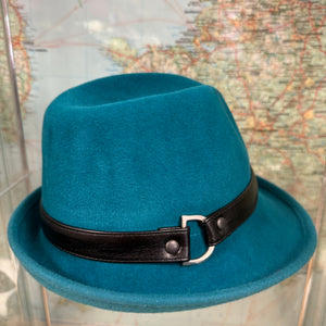 Philip Turquoise Fur Felt Trilby Hat