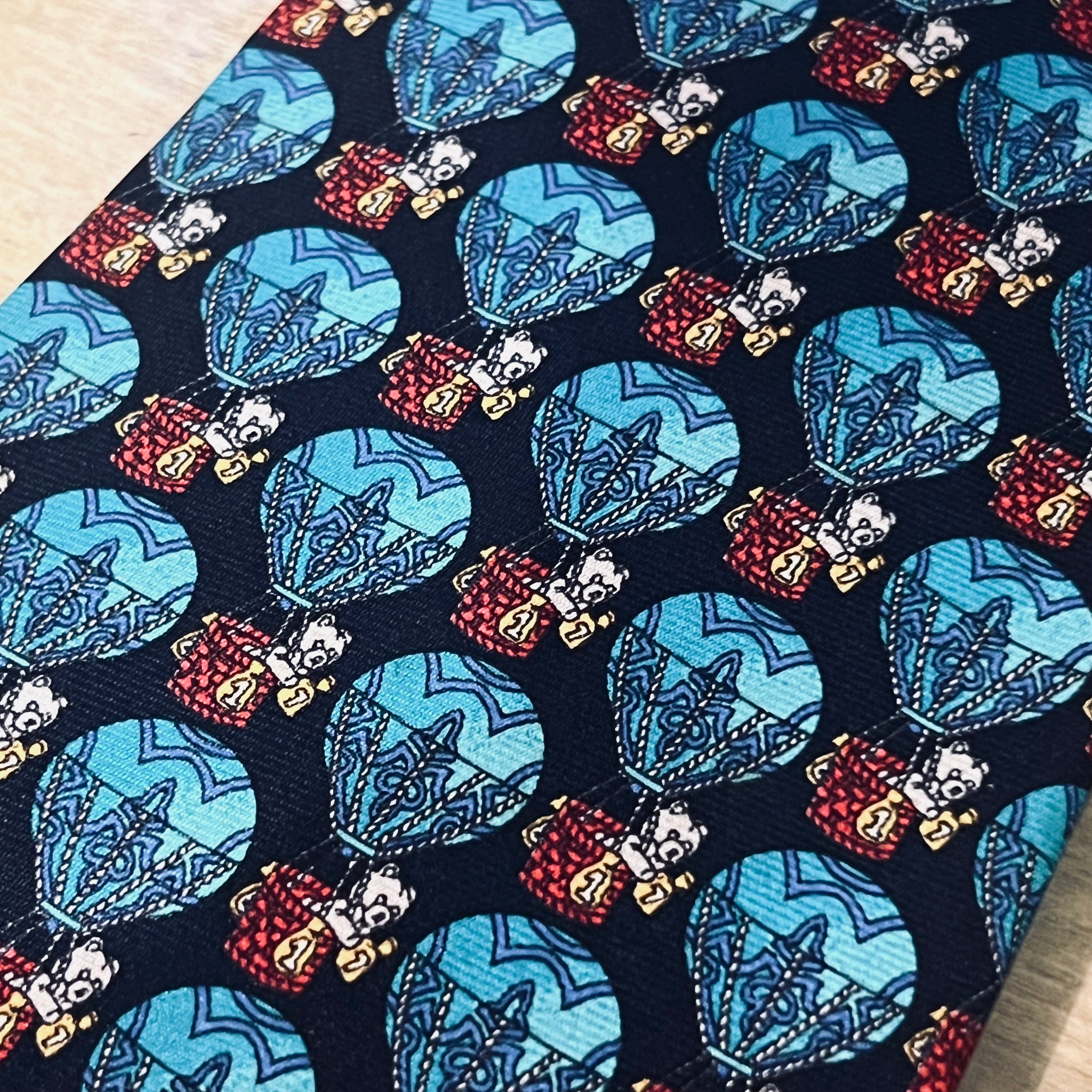 Tie - Black with Teal Air Balloons