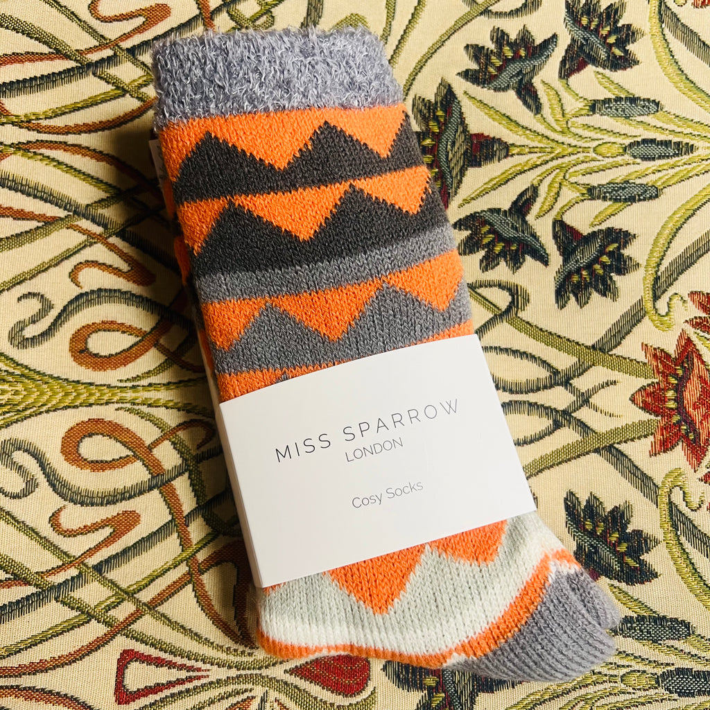 Miss Sparrow Socks - Fluffy Triangles