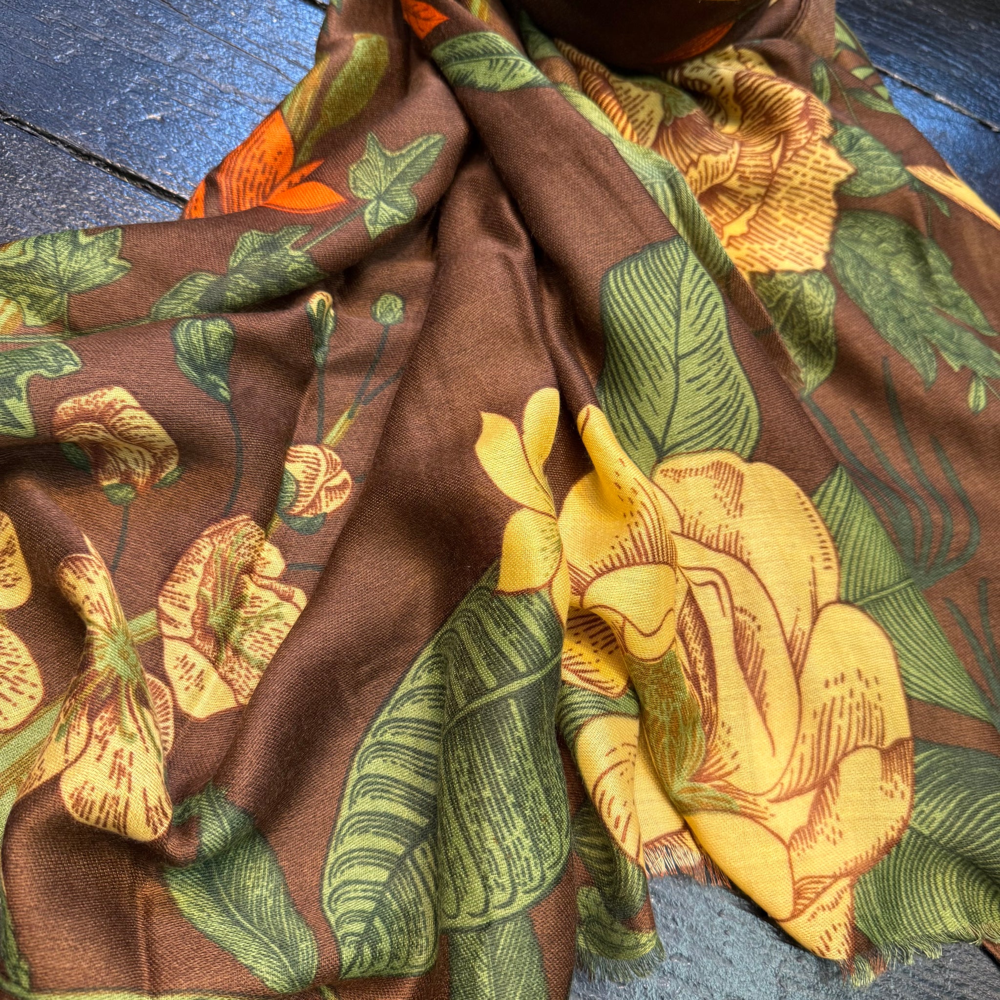 Scarf - Bold Camellia Flower