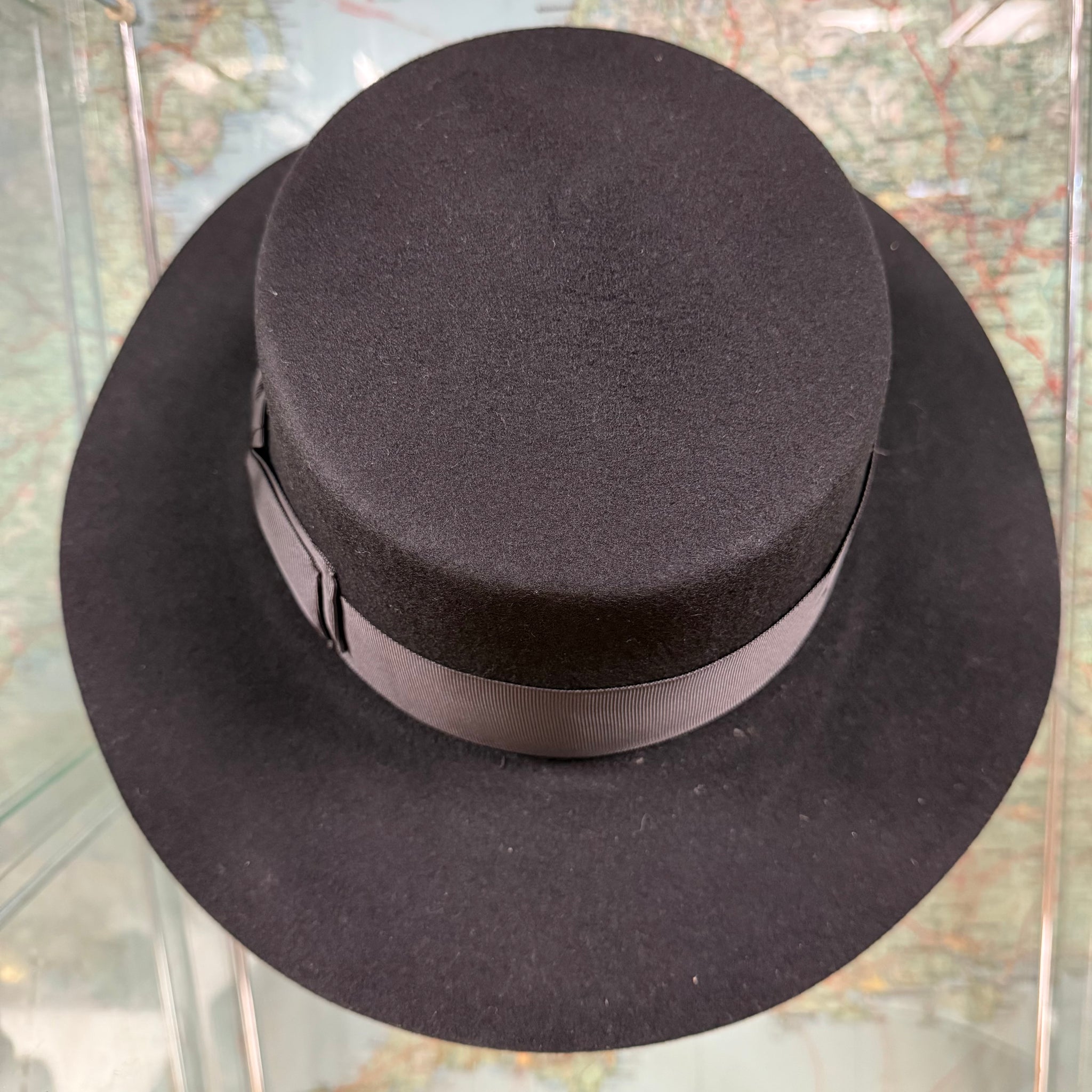 Zachary Wide Brim Wool Boater