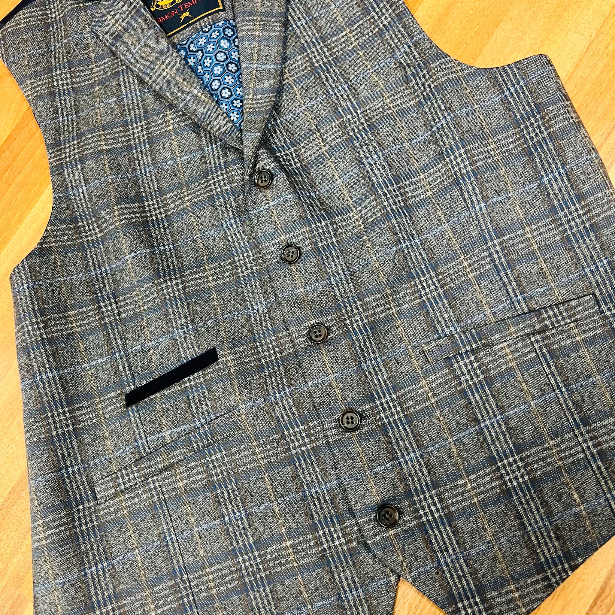 Simon Templar Tweed Waistcoat