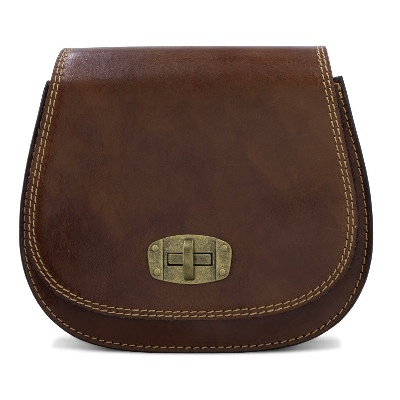 Veronica Leather Saddle Crossbody Bag