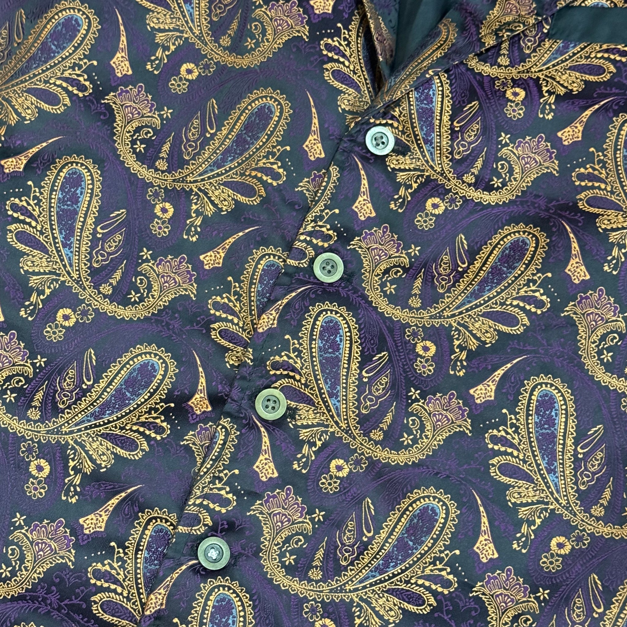 Waistcoat - Silk Burgundy/Orange Paisley (L)