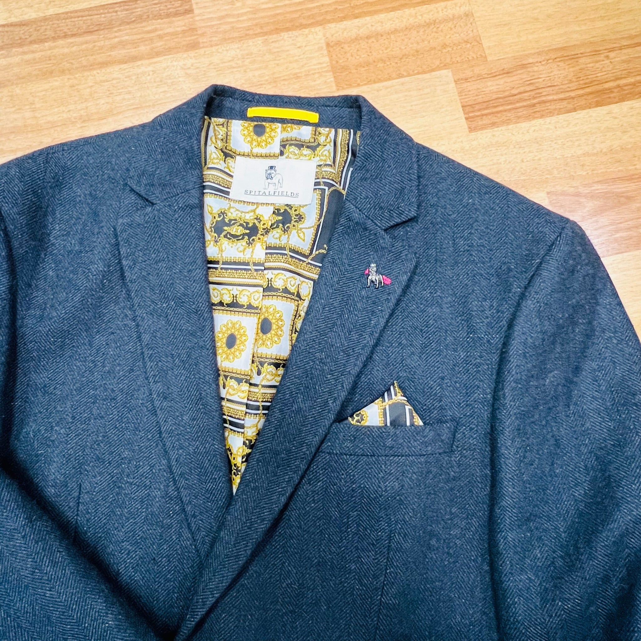 Spitalfields Blue/Black Jacket (42R)