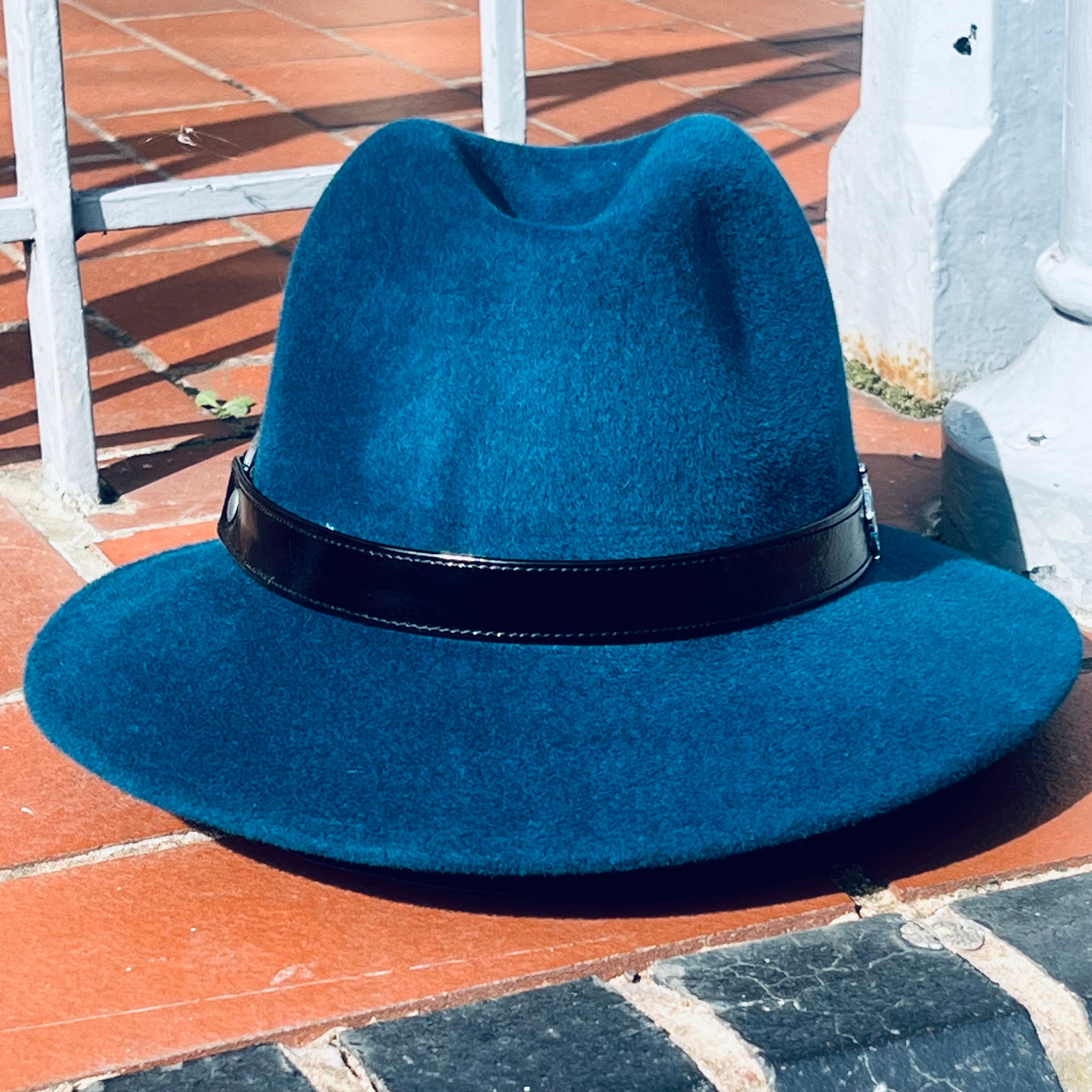 Turquoise Fur Felt London Trilby