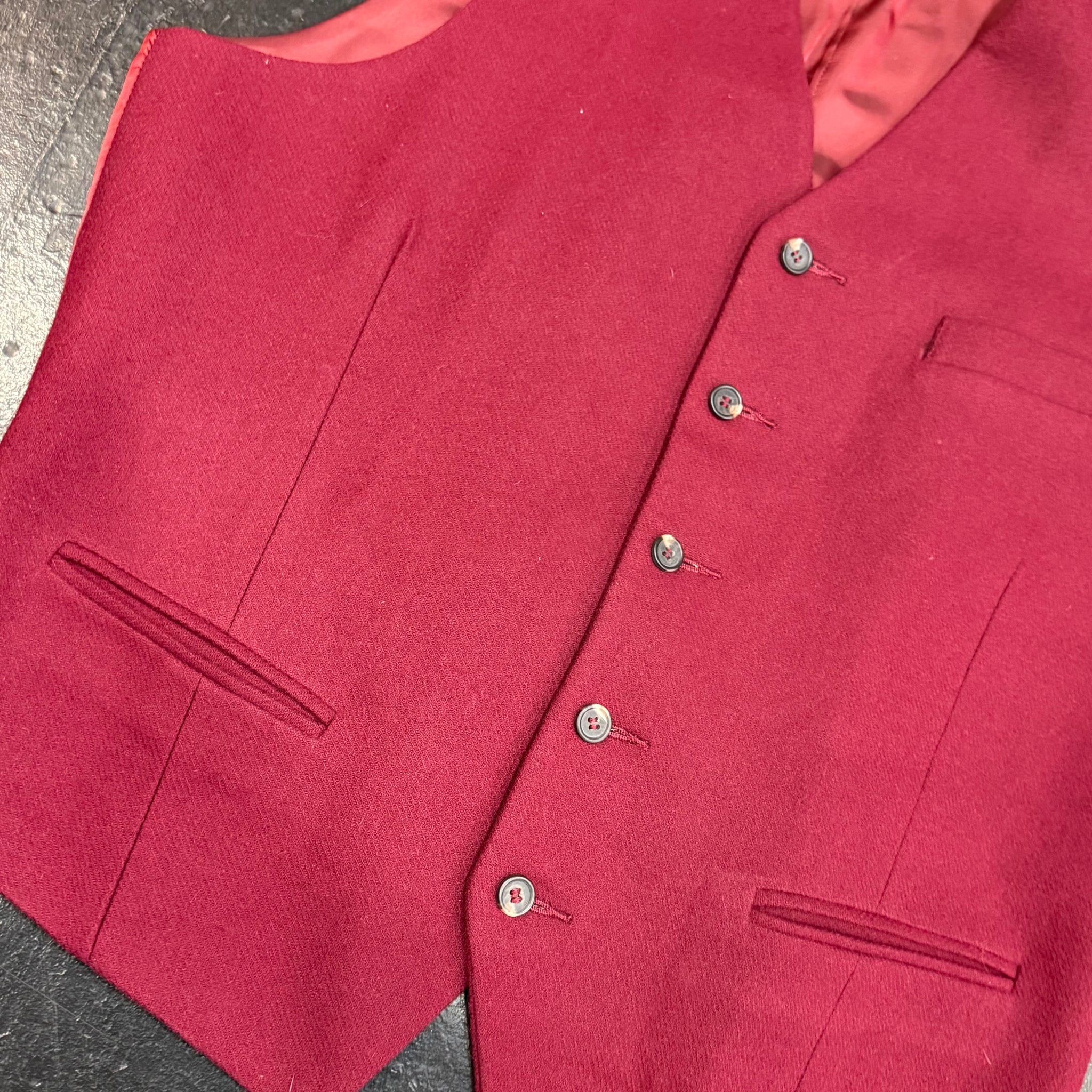 Maroon Waistcoat by A. Christensen Sweden