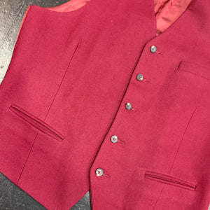 Maroon Waistcoat by A. Christensen Sweden